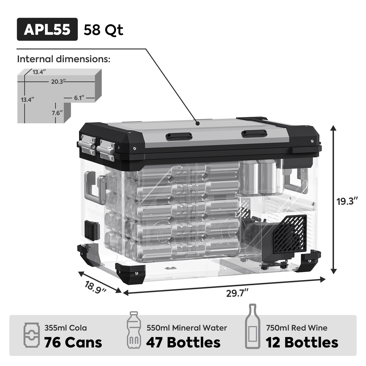 APL55 Dual Zone 12 Volt Freezer | ICECO | 55 LT - Xtrusion Overland