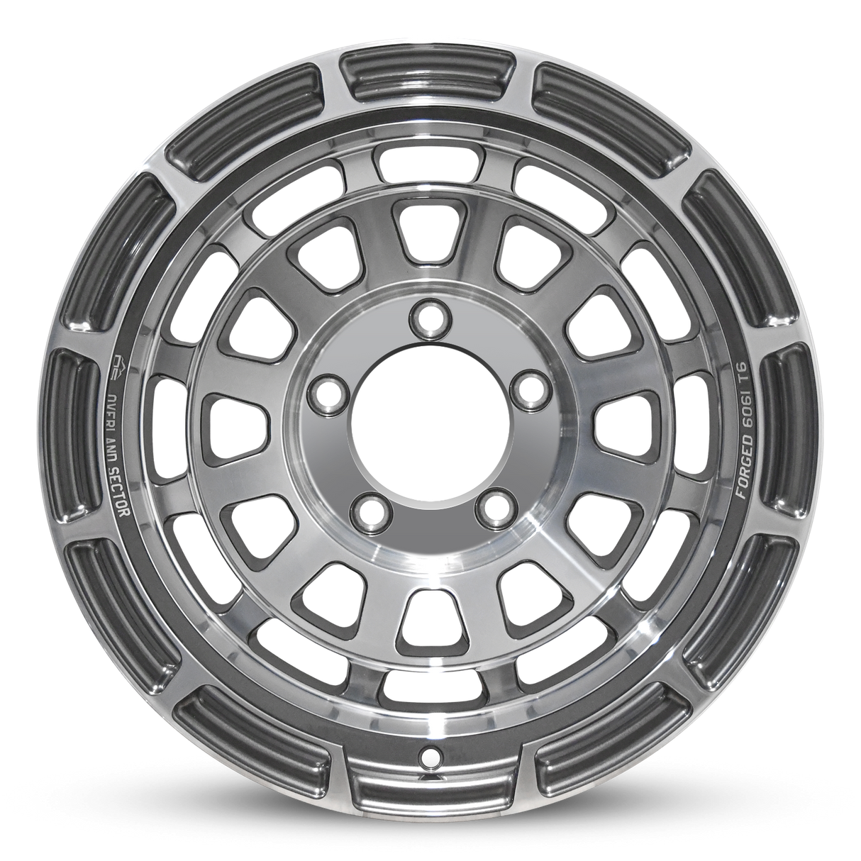 Overland Sector Badlander Forged 17x9 +0 5x139.7mm 108mm Gloss Gun Metal Machined Face