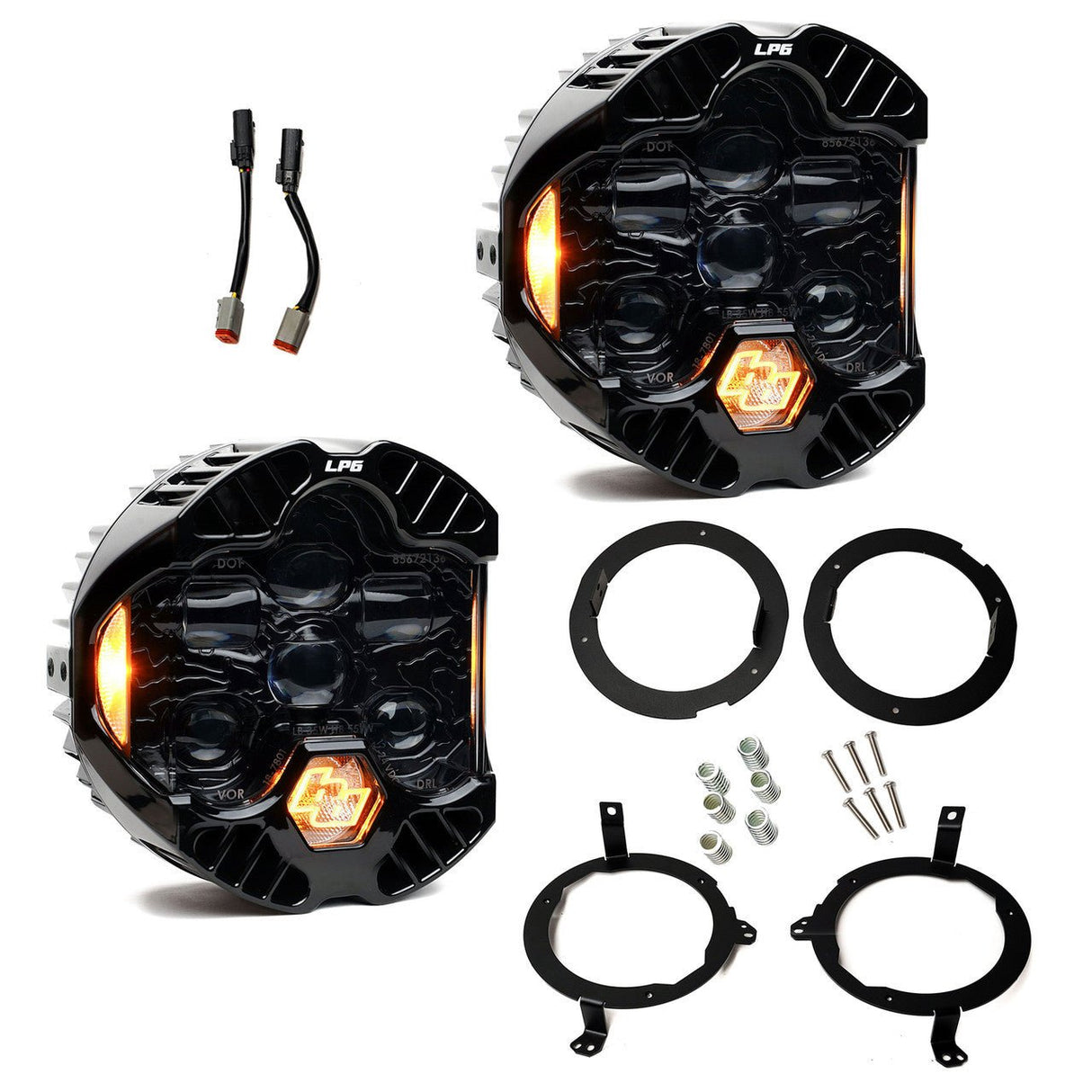 Baja Designs DOT LP6 LED Headlight Kit - Jeep 2018 - 2025 Wrangler JL; 2020 - 2025 Gladiator JT; NOTE w/LED Headlights - Xtrusion Overland