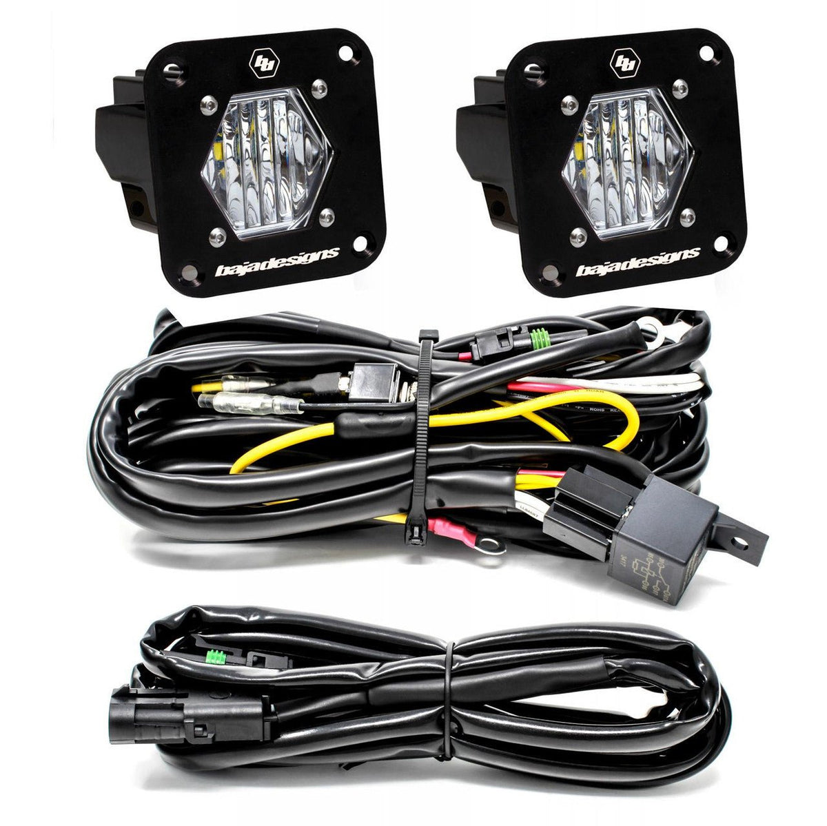 Baja Designs S1 Black Flush Mount LED Light Pod Reverse Kit - Universal - Xtrusion Overland