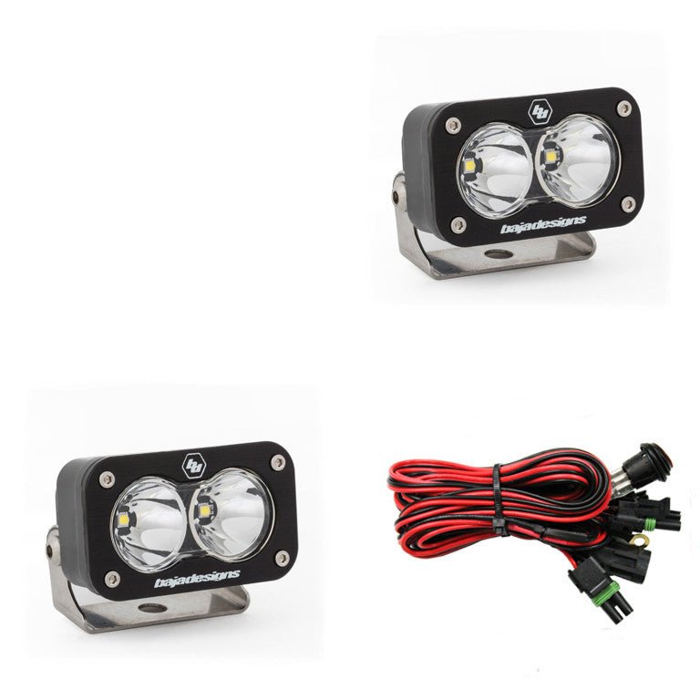 Baja Designs S2 Sport Black LED Auxiliary Light Pod Pair - Universal - Xtrusion Overland