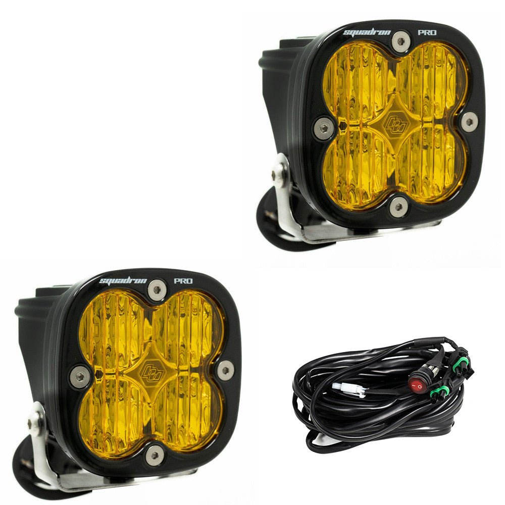 Baja Designs Squadron Pro Black LED Auxiliary Light Pod Pair - Universal - Xtrusion Overland