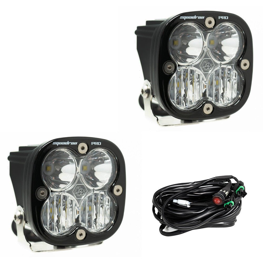 Baja Designs Squadron Pro Black LED Auxiliary Light Pod Pair - Universal - Xtrusion Overland