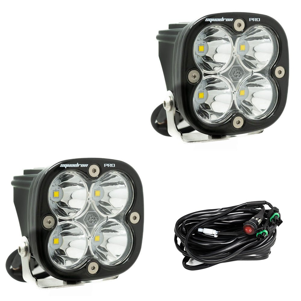 Baja Designs Squadron Pro Black LED Auxiliary Light Pod Pair - Universal - Xtrusion Overland