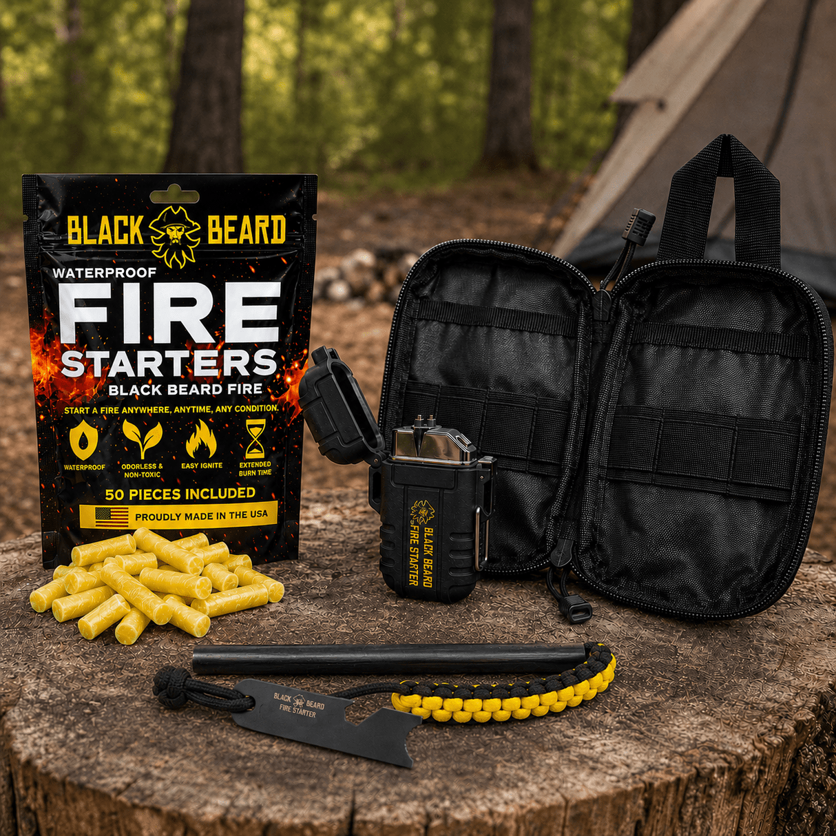 Black Beard Fire Plug Kit | Fire Starter Kit - Xtrusion Overland