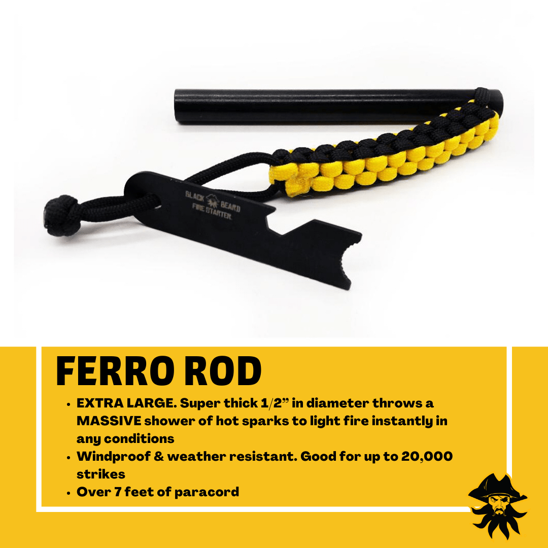 Black Beards Ferro Rod Fire Starter - Xtrusion Overland