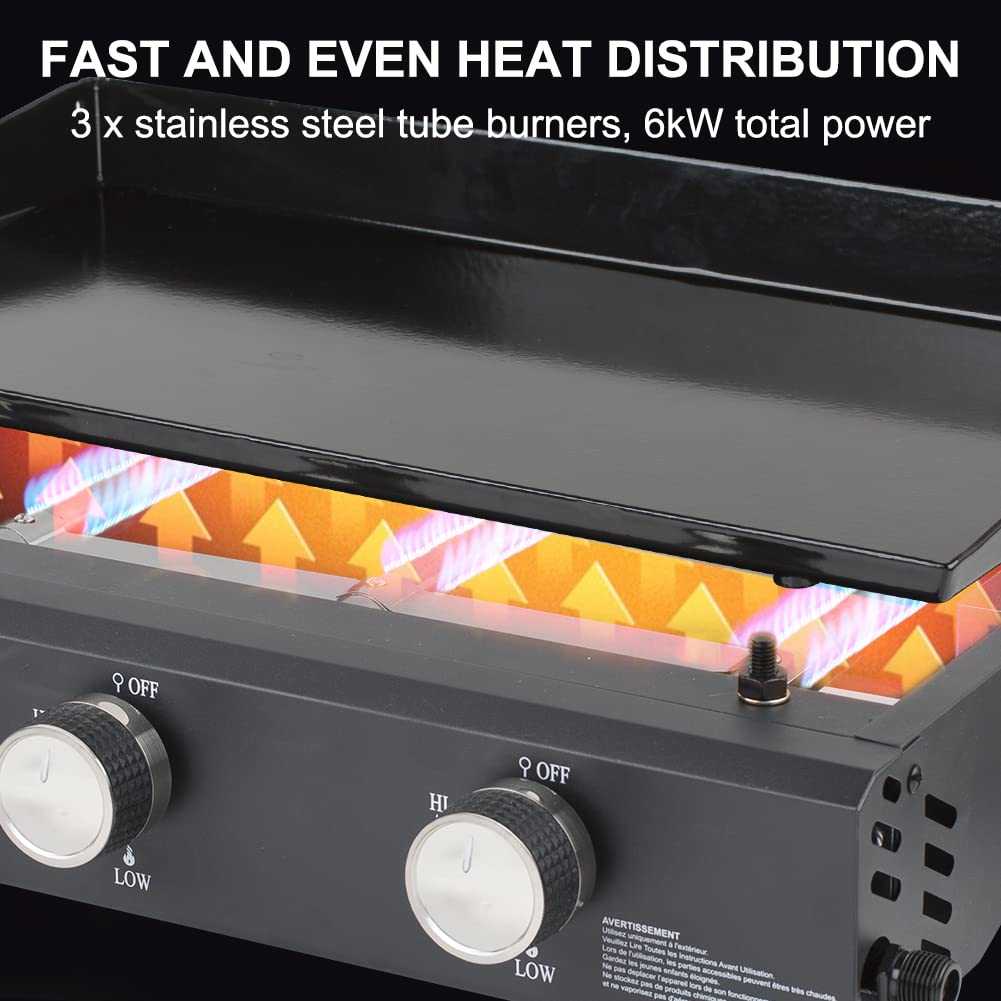 Camplux GP103B 3 Brenner Gasgrill Schwarz, 2220cm², ideal zum Kochen im Freien und Camping - Xtrusion Overland