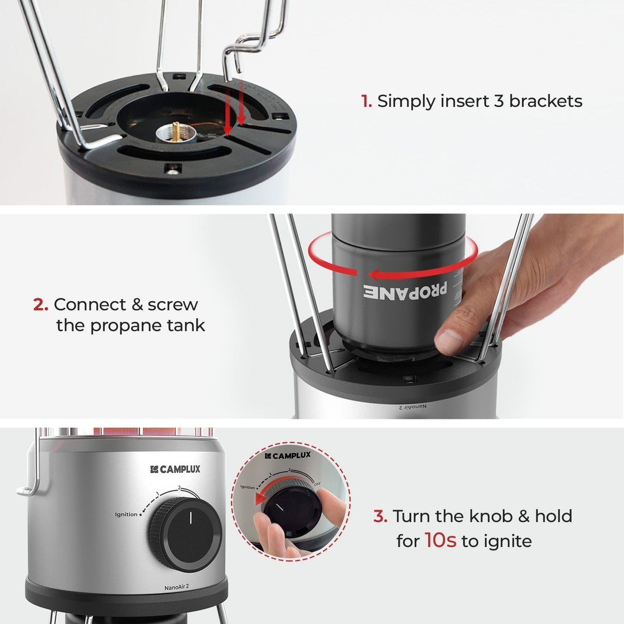 Camplux Nano Air 2, Portable Compact Design for Camping and Patio, Outdoor Propane Heater, Easy Setup - Xtrusion Overland
