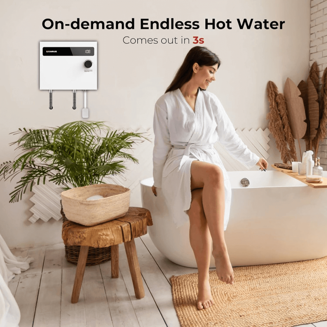 Camplux On Demand Electric Tankless Water Heater 14kW | White - Xtrusion Overland