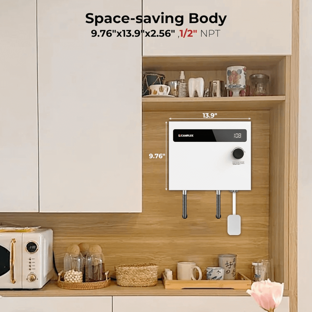 Camplux On Demand Electric Tankless Water Heater 14kW | White - Xtrusion Overland