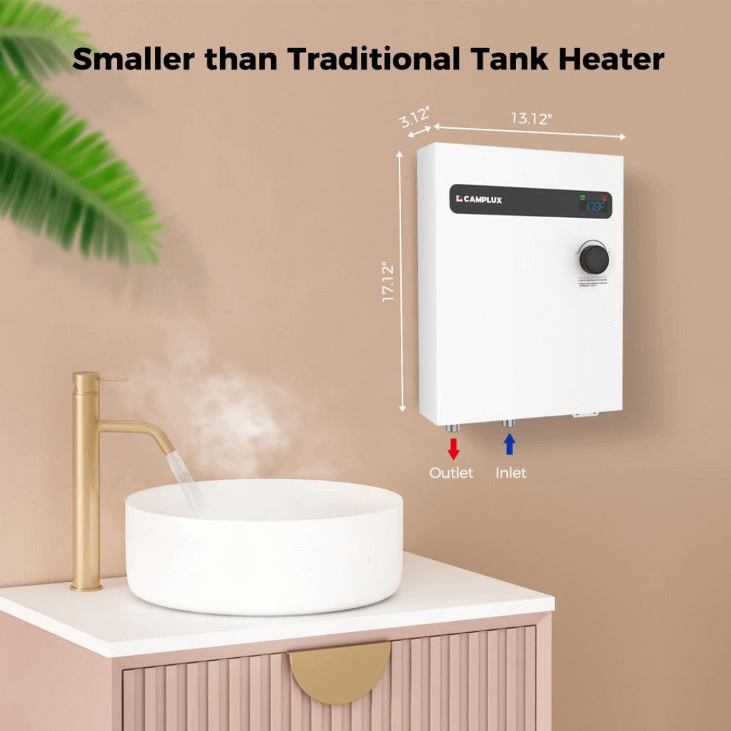 Camplux On Demand Electric Tankless Water Heater 18kW | White - Xtrusion Overland