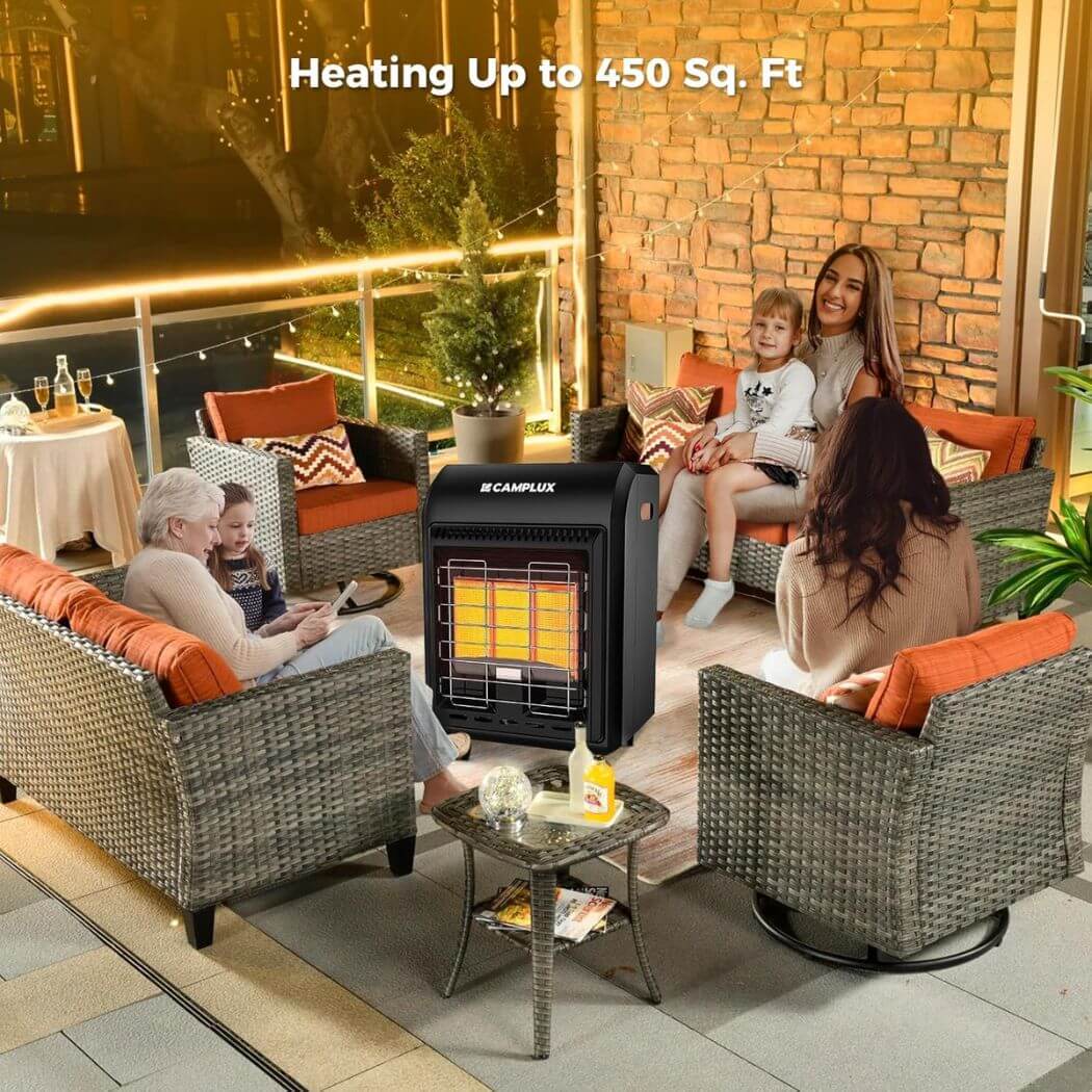 Camplux Portable Heater, Adjustable 6000 to 18000 BTU, Compact Control Dial, Outdoor Propane Heater - Xtrusion Overland