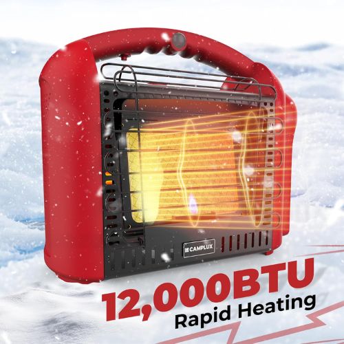 Camplux Portable Heater, Quick Heat 12000 BTU for Camping and Garage, Outdoor Propane Heater BH1501R - Xtrusion Overland