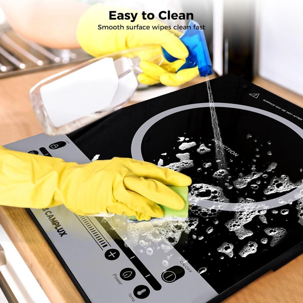CAMPLUX Portable Induction Cooktop 1800W, 120V Single Burner Electric Cooktop - Xtrusion Overland