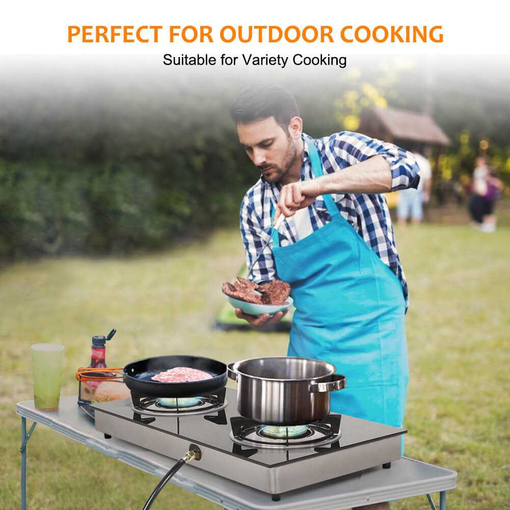 Camplux Propane Gas Cooktop Tempered Glass Double Burners Stove Auto Ignition LPG - Xtrusion Overland