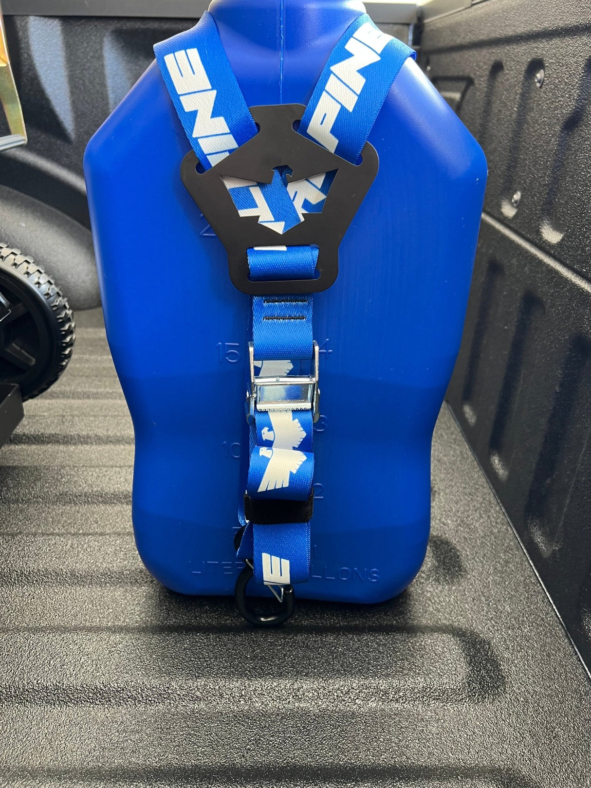 Dual Y Fuel Jug Strap - Blue - Xtrusion Overland