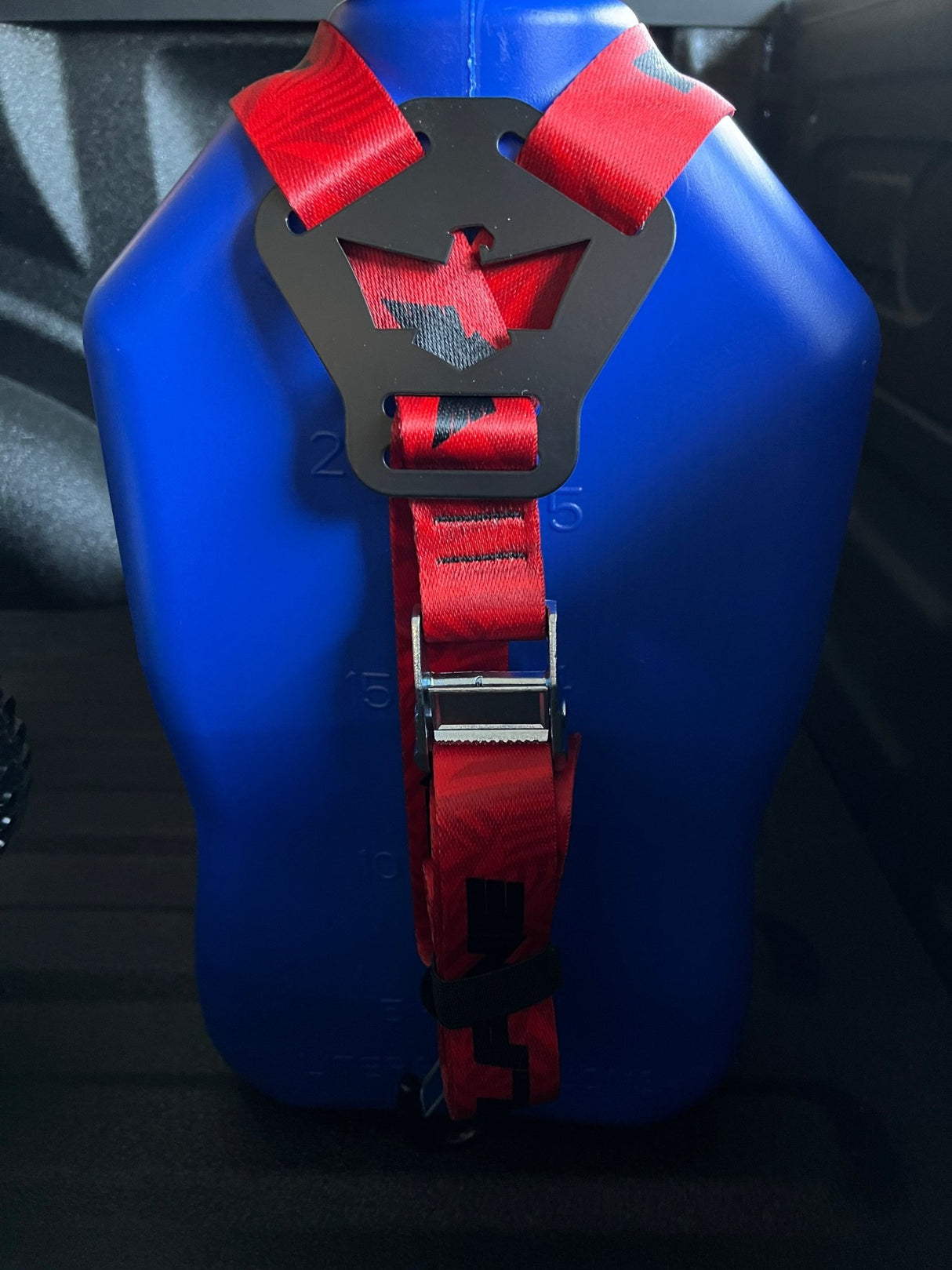Dual Y Fuel Jug Strap - Red Dazzle - Xtrusion Overland