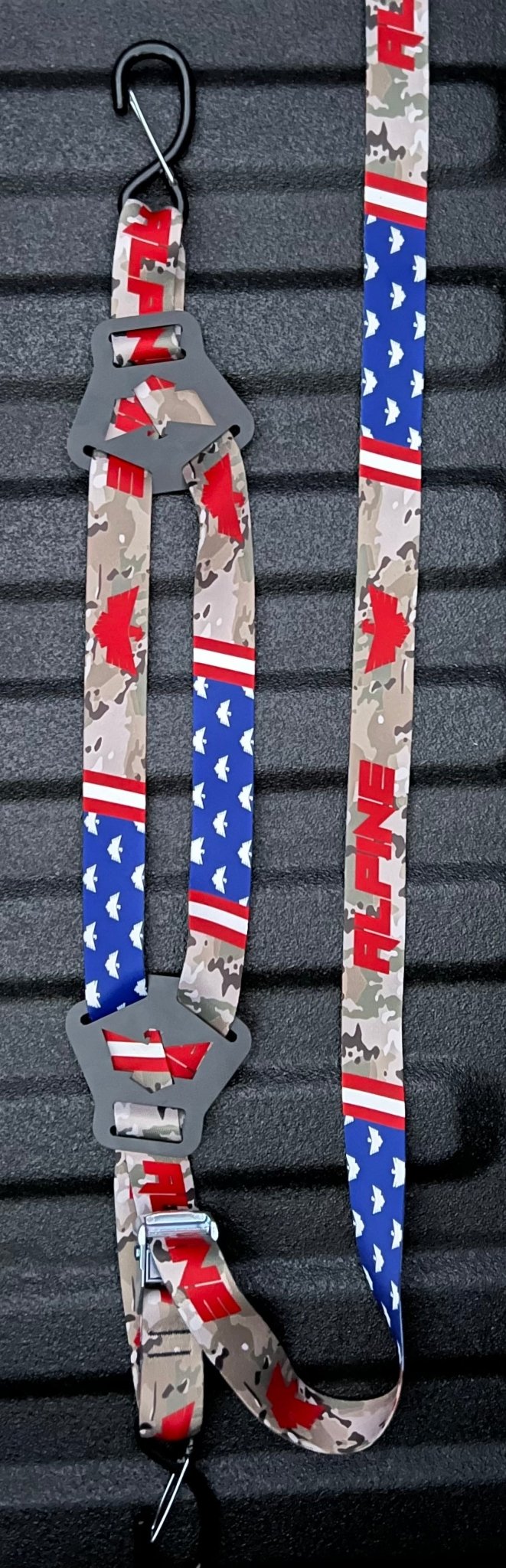 Dual Y Fuel Jug Strap - Stars and Camo - Xtrusion Overland