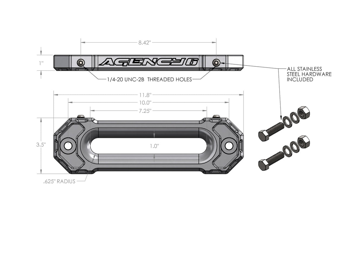 Fairlead (1.0" Thick) - Red - Xtrusion Overland