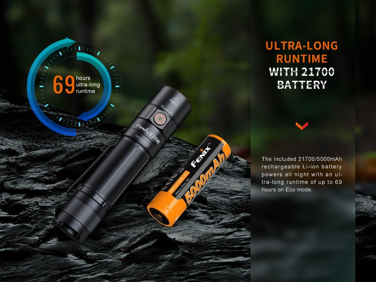 Fenix E35R High-Performance Rechargeable LED Flashlight - Xtrusion Overland