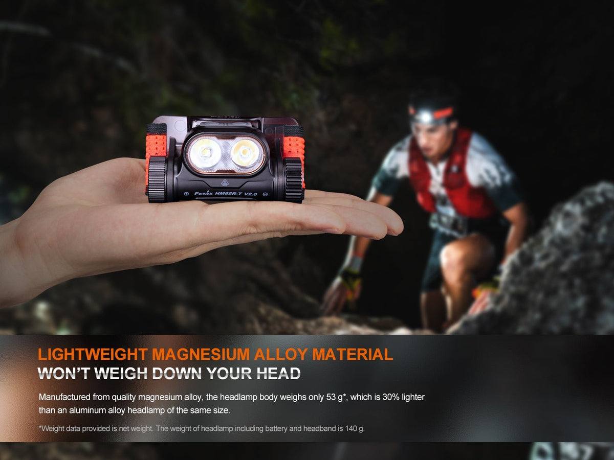 Fenix HM65R-T V2 Rechargeable Lightweight Trail Running Headlamp - Xtrusion Overland