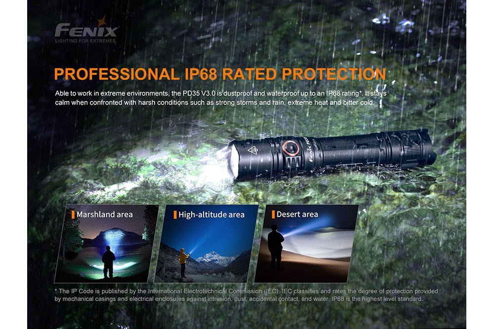 Fenix PD35 V3.0 Everyday Carry Flashlight - 1700 Lumens - Xtrusion Overland