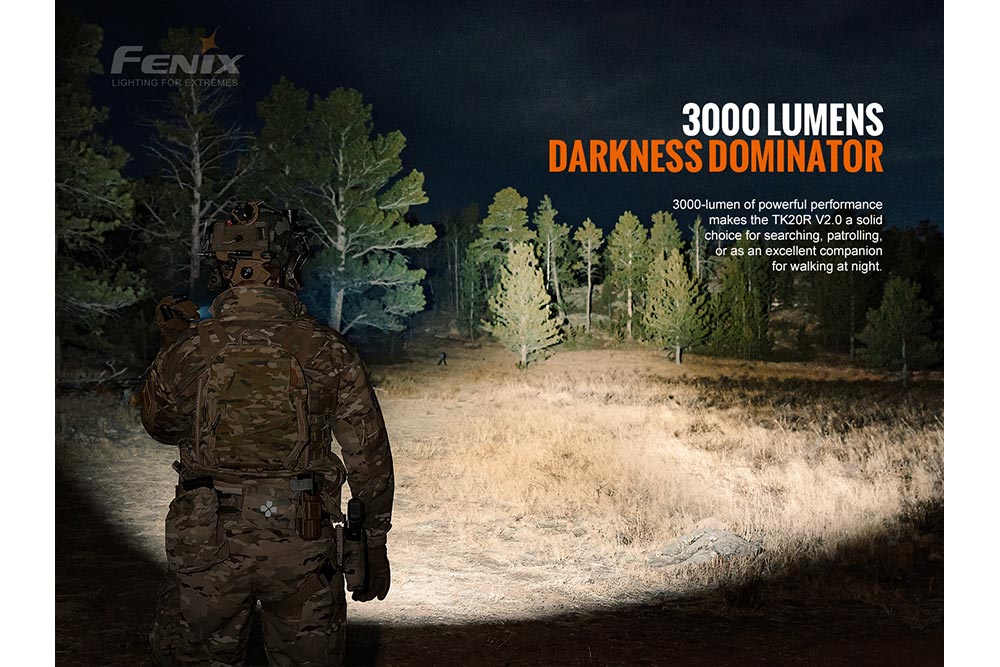 Fenix TK20R V2.0 Rechargeable Flashlight | 3000 lumens - Xtrusion Overland