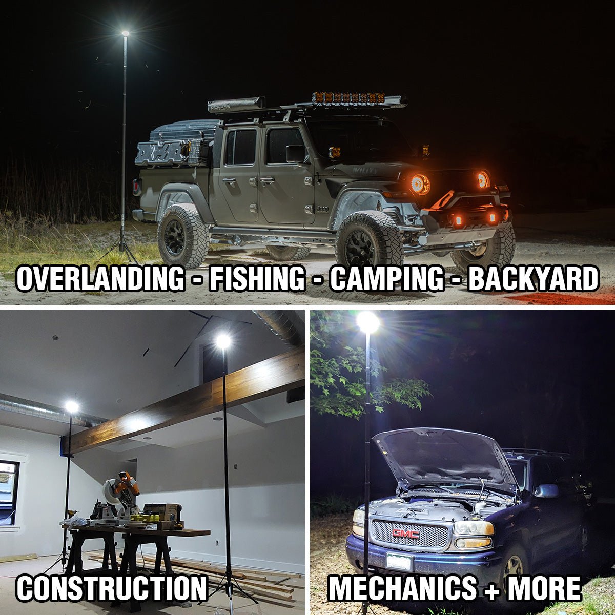 FLi - OVERLANDER 10' Telescoping Light with Wireless Remote - Xtrusion Overland