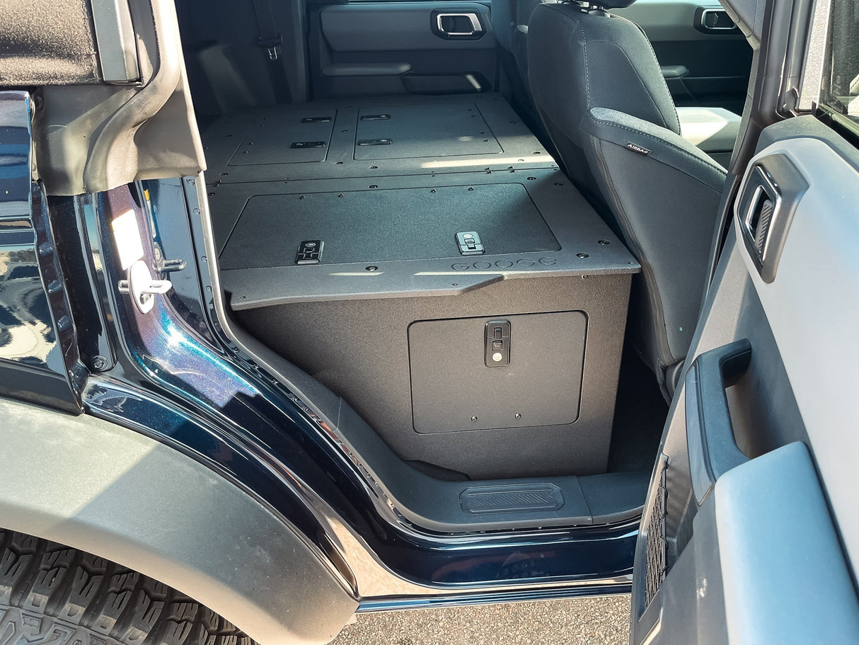 Ford Bronco 2021 - Present 6 Gen. 4 Door - Second Row Seat Delete Plate System - Module Height - Xtrusion Overland