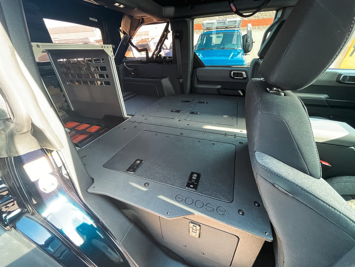 Ford Bronco 2021 - Present 6 Gen. 4 Door - Second Row Seat Delete Plate System - Module Height - Xtrusion Overland