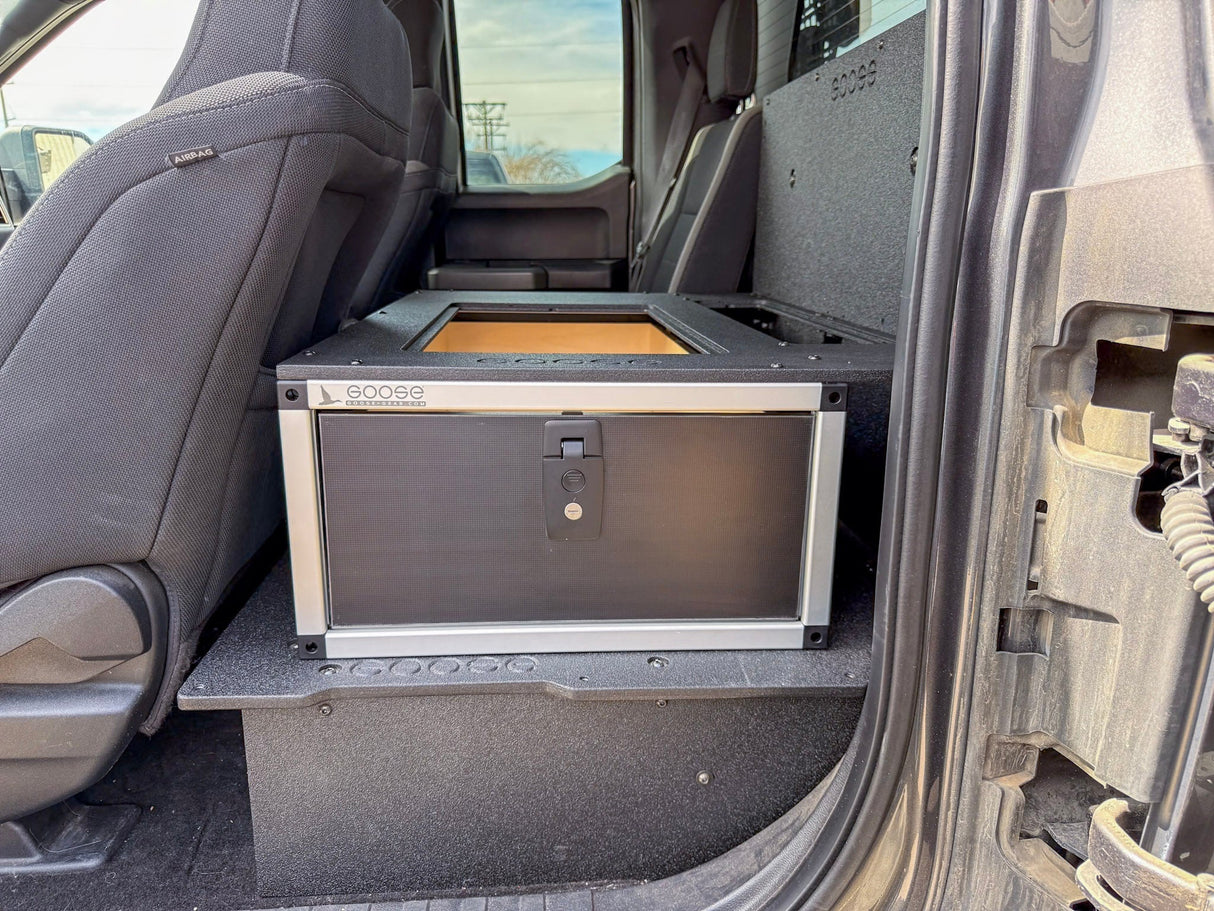 Ford - F150 - 2015 - Present - 13th - 14th Gen - Super Cab - without the center mounted B&O Subwoofer - Explore Series - Single Drawer Module - With Fitted Top Plate - Xtrusion Overland