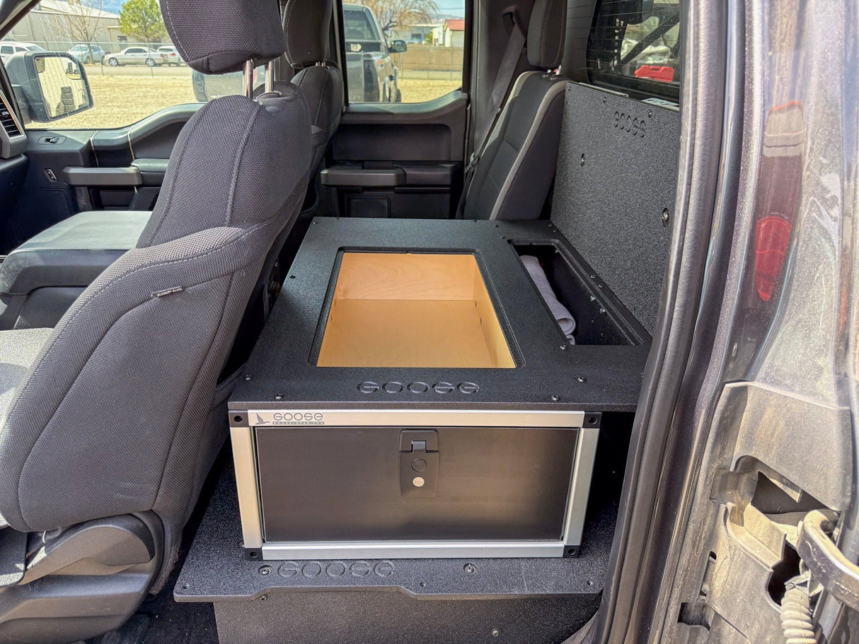 Ford - F150 - 2015 - Present - 13th - 14th Gen - Super Cab - without the center mounted B&O Subwoofer - Explore Series - Single Drawer Module - With Fitted Top Plate - Xtrusion Overland