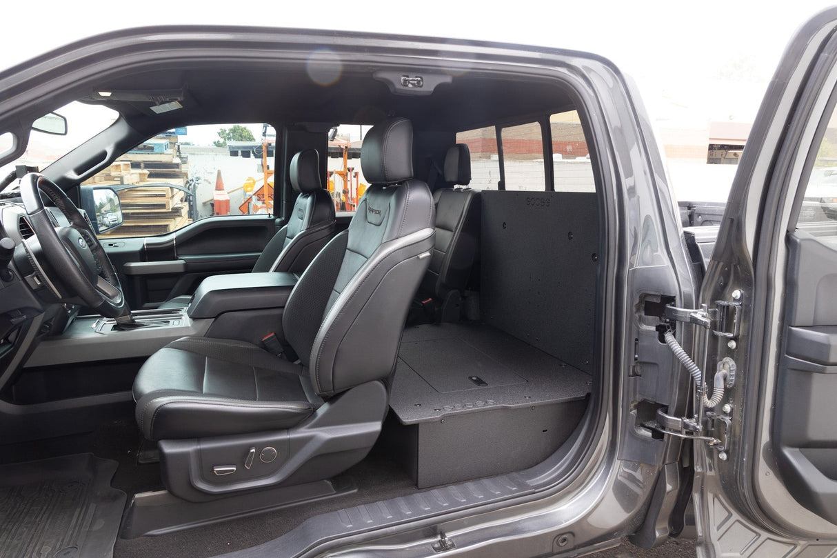 Ford F150 2015 - Present 13th & 14th Gen. SuperCab - Second Row Seat Delete Plate System - Xtrusion Overland