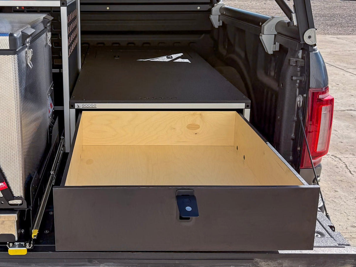 Ford F150 Raptor 2015-2020 2nd Gen. SuperCrew - Truck Bed Sleep Deck Drawer with Cubbie - Xtrusion Overland