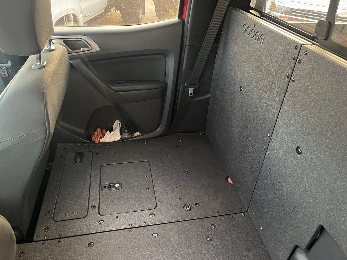 Ford Ranger 2019 - 2023 4th Gen. Super Crew - 100% Second Row Seat Delete Plate System - Xtrusion Overland