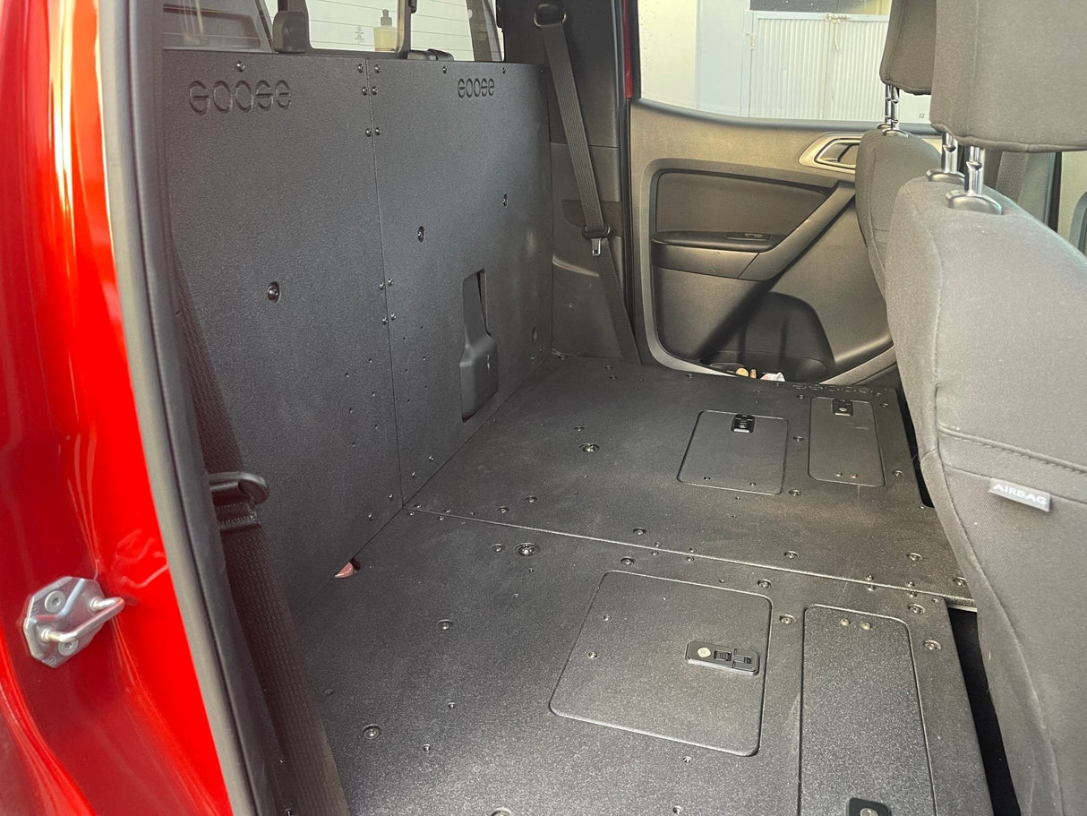 Ford Ranger 2019 - 2023 4th Gen. Super Crew - 100% Second Row Seat Delete Plate System - Xtrusion Overland