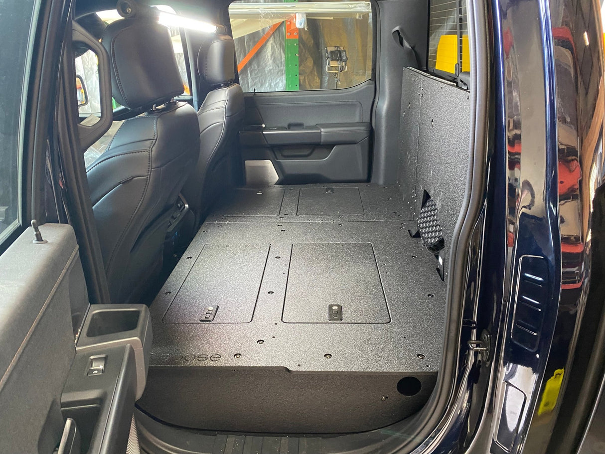Ford Super Duty F250 - F550 2017 - Present 4th & 5th Gen. Crew Cab - Second Row Seat Delete Plate System - Xtrusion Overland