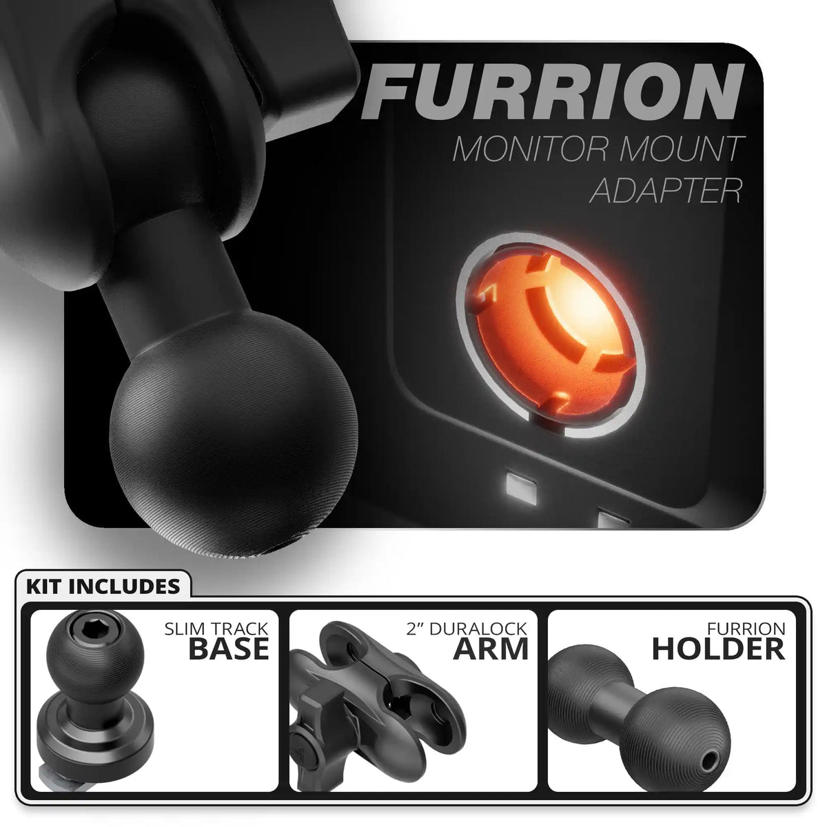 Furrion | Slim Track Base | 2" DuraLock Arm - Xtrusion Overland