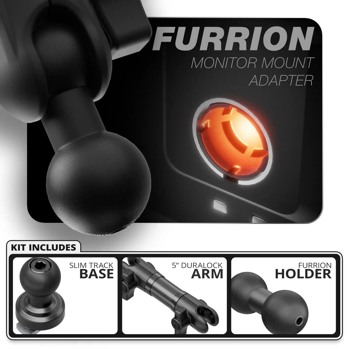 Furrion | Slim Track Base | 5" DuraLock Arm - Xtrusion Overland