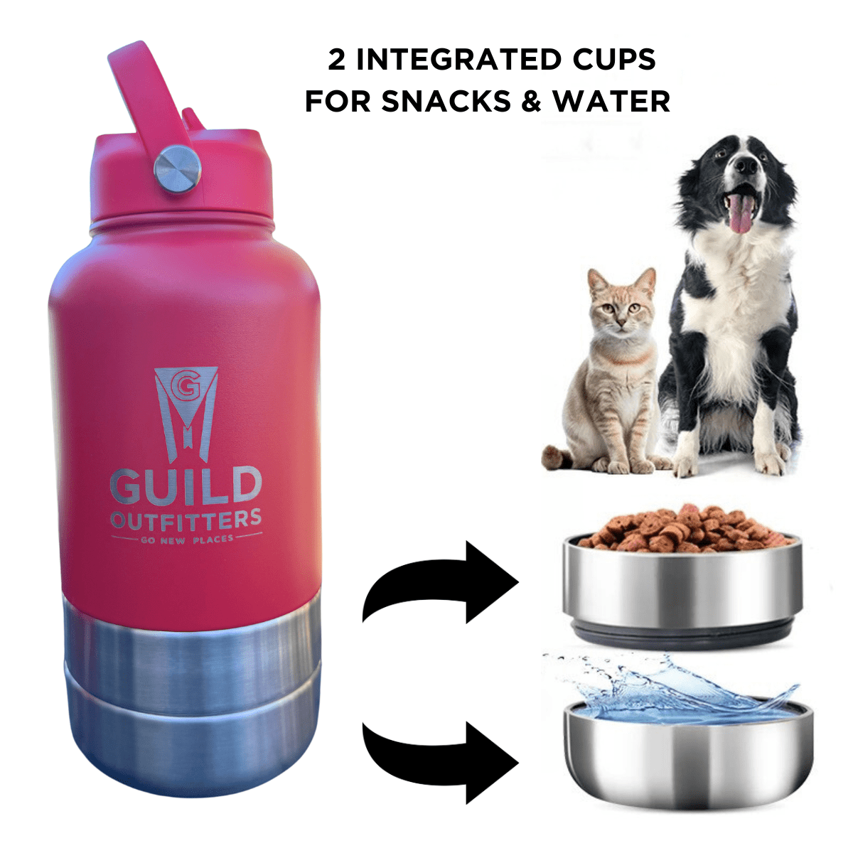 GUILD Water Bottle with Cups / Bowls - Xtrusion Overland