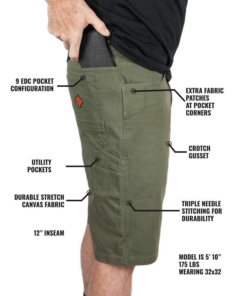 Havok Shorts 12" - Dark Olive - Xtrusion Overland