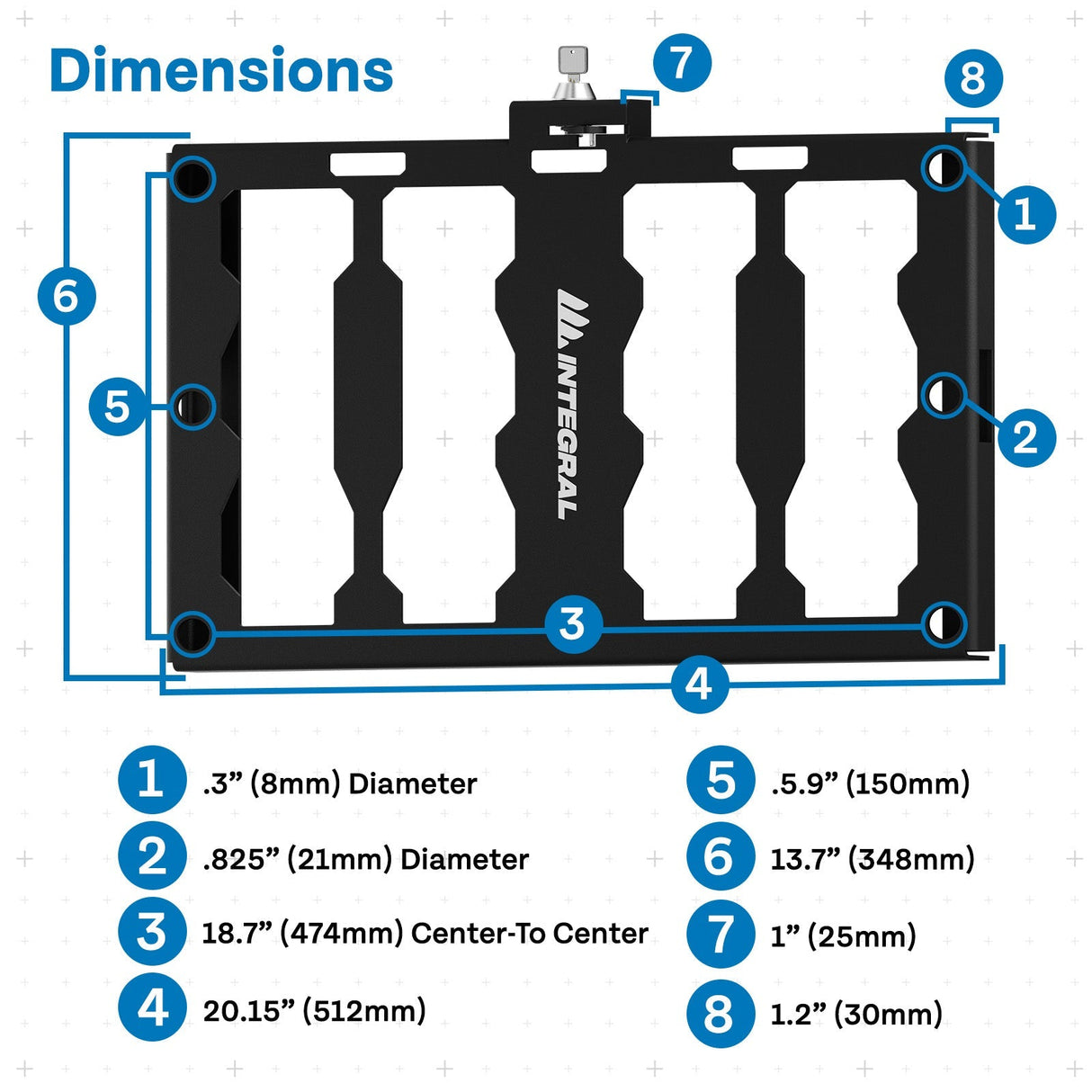 Integral Locking Plate - Universal - Xtrusion Overland