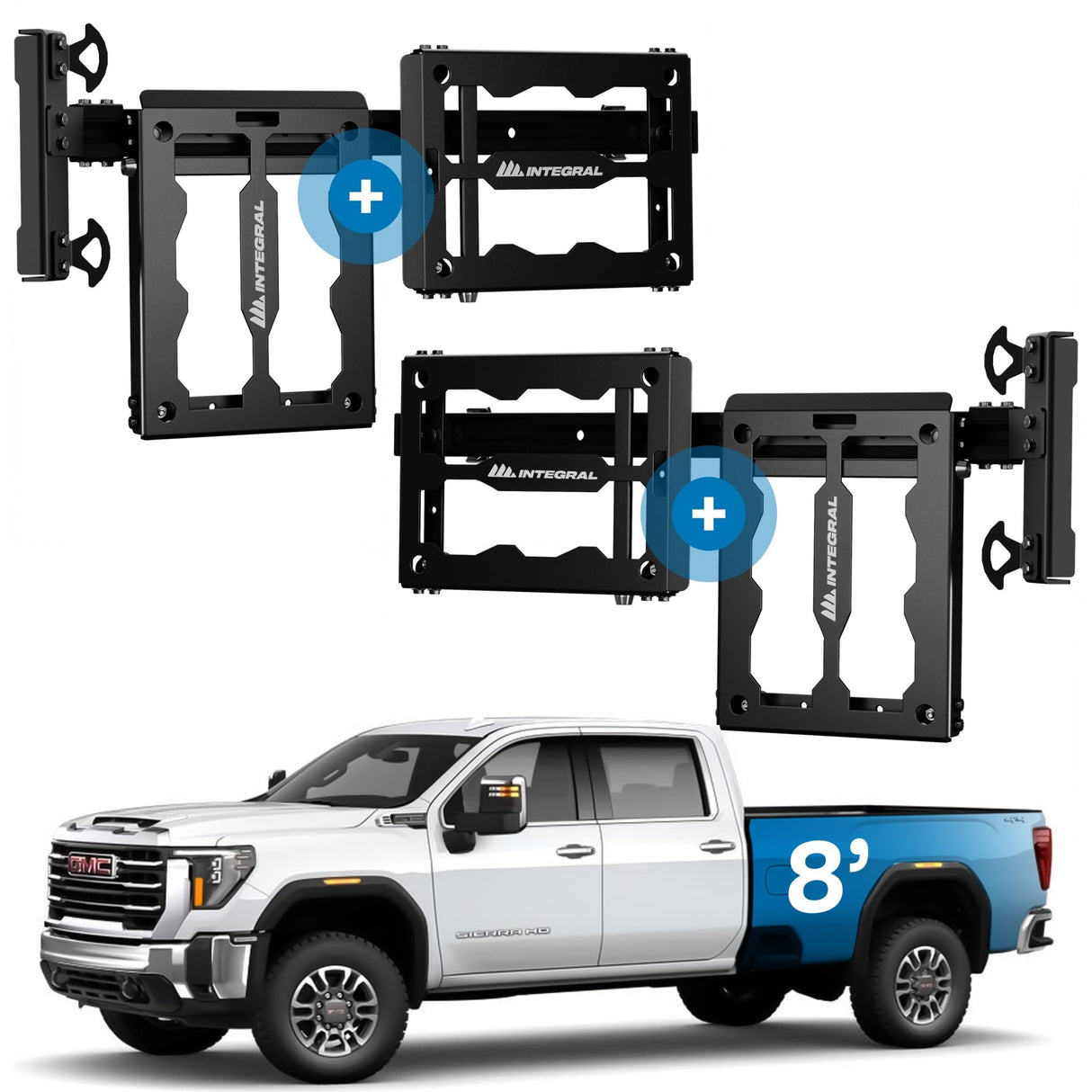 Integral Rail Kit + Panel Kits - GM HD 2020+ (8' Long Bed Only) - Xtrusion Overland