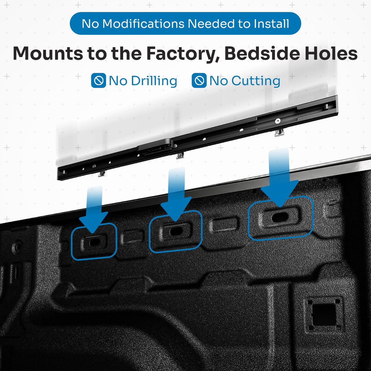 Integral Rails - Bedside Rail System - Chevrolet Colorado & GMC Canyon (2023+) - Xtrusion Overland