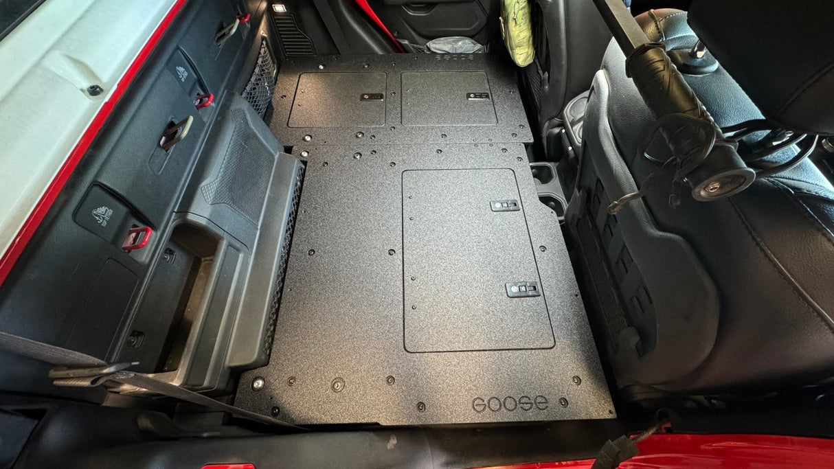 Jeep Gladiator 2019 - Present JT 4 Door - Second Row Seat Delete Plate System - High Platform - Xtrusion Overland
