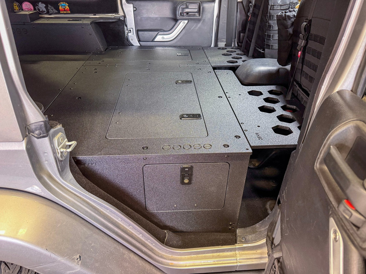 Jeep - Wrangler - 2007-2018 - JKU - 4 Door - Explore Series - Second Row Seat Delete Plate System - Second Row - Module Based - 8" Module - Xtrusion Overland