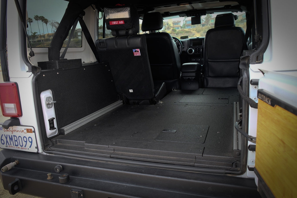 Jeep Wrangler 2007 - 2018 JKU 4 Door - Second Row Seat Delete Plate System - Xtrusion Overland
