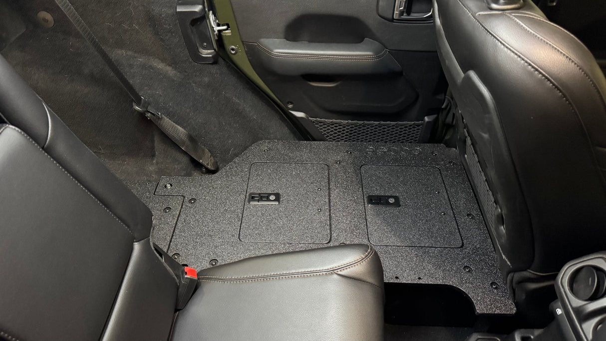 Jeep Wrangler 2018 - 2023 JLU 4 Door - Second Row Seat Delete Plate System - V2 - Xtrusion Overland