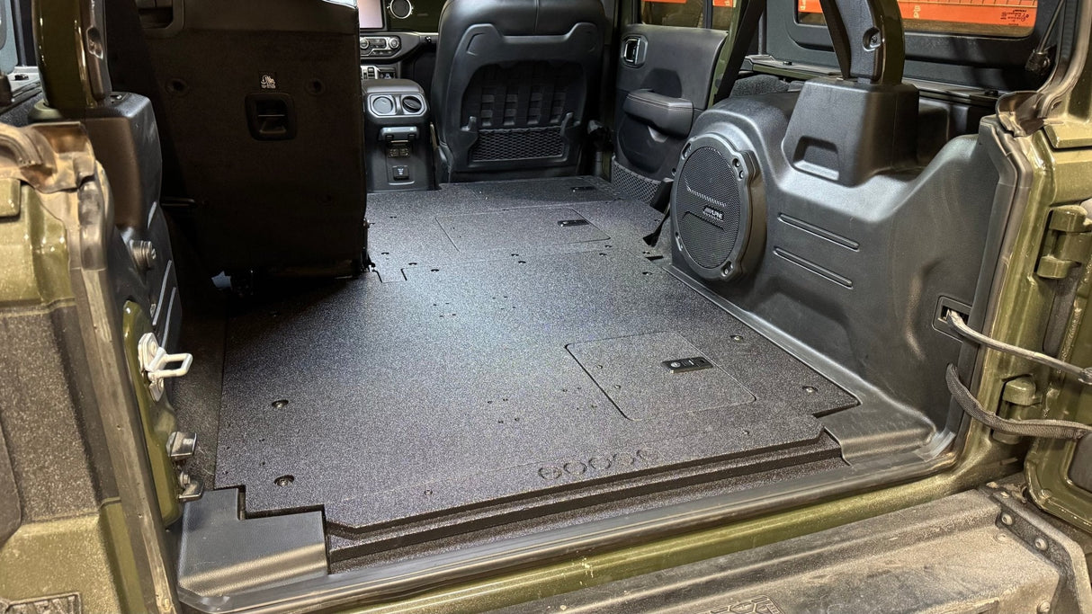 Jeep Wrangler 2024 - Present JLU 4 Door - Second Row Seat Delete Plate System - V2 - Xtrusion Overland
