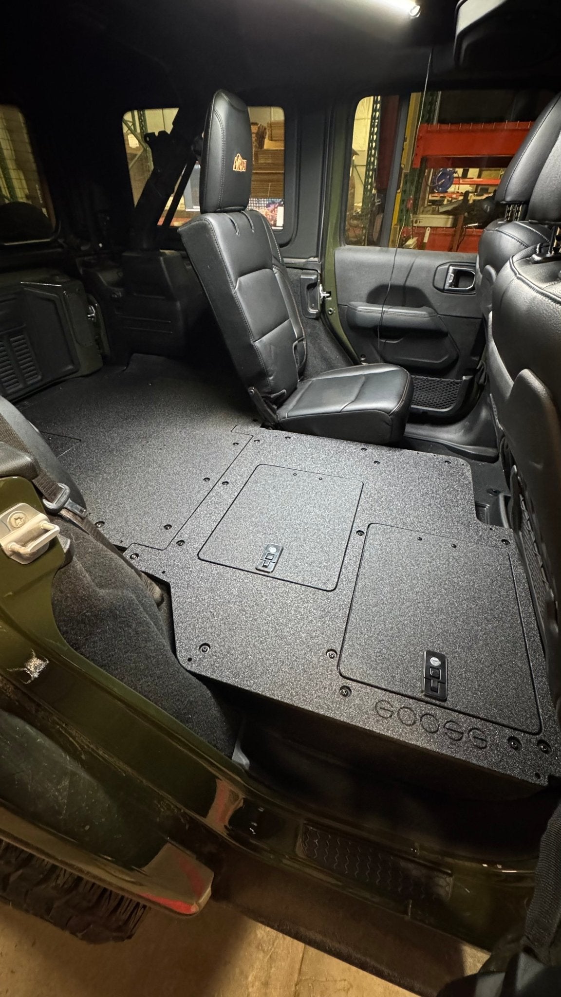 Jeep Wrangler 2024 - Present JLU 4 Door - Second Row Seat Delete Plate System - V2 - Xtrusion Overland